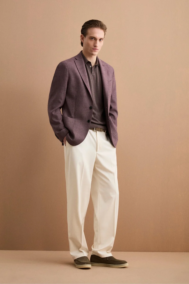 Giacca Slim Fit Semifoderata in Lana Vergine - MALVA