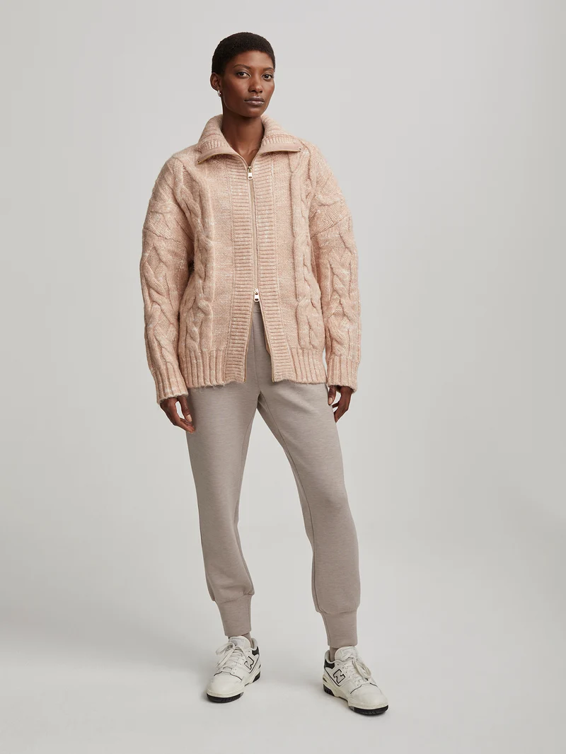 Aida Cable Knit Zip-Through Jacket