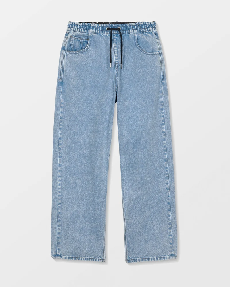 Freazy Loose Elasticated Waist Jeans - Pale Aqua - (KINDER)