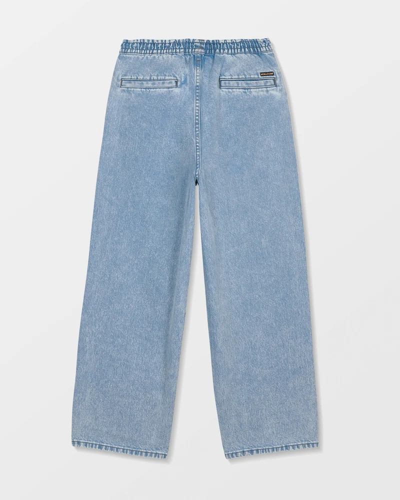 Freazy Loose Elasticated Waist Jeans - Pale Aqua - (KINDER)