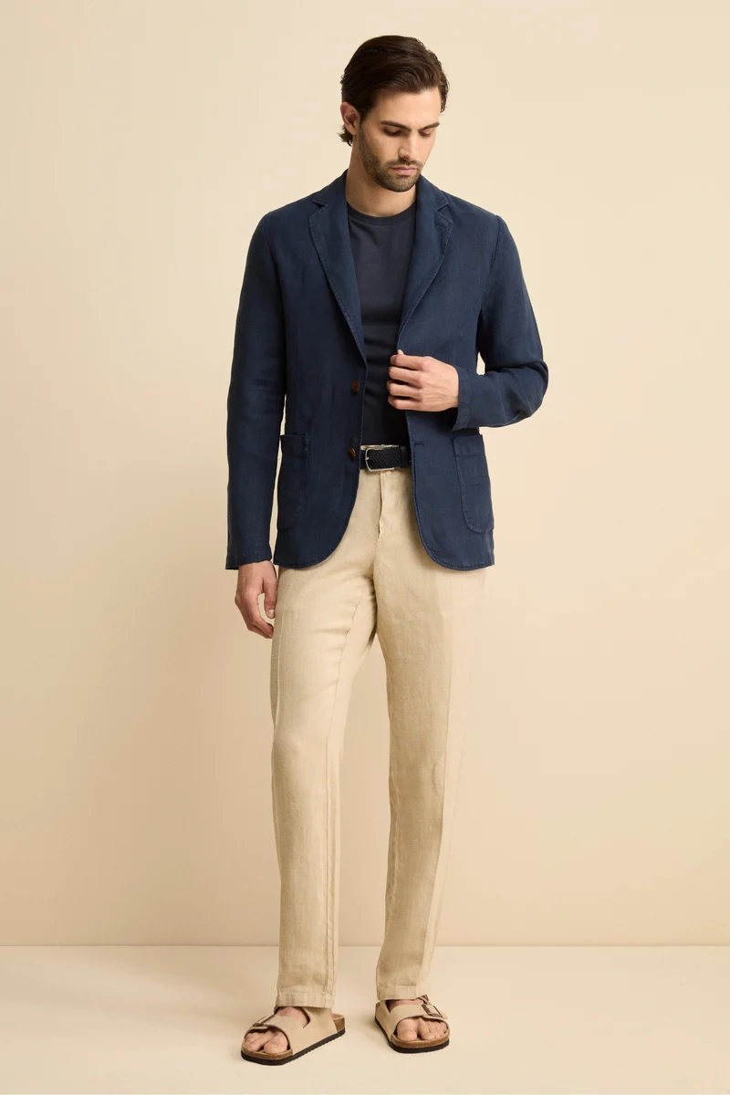 Giacca Blu in Lino - BLU NOTTE
