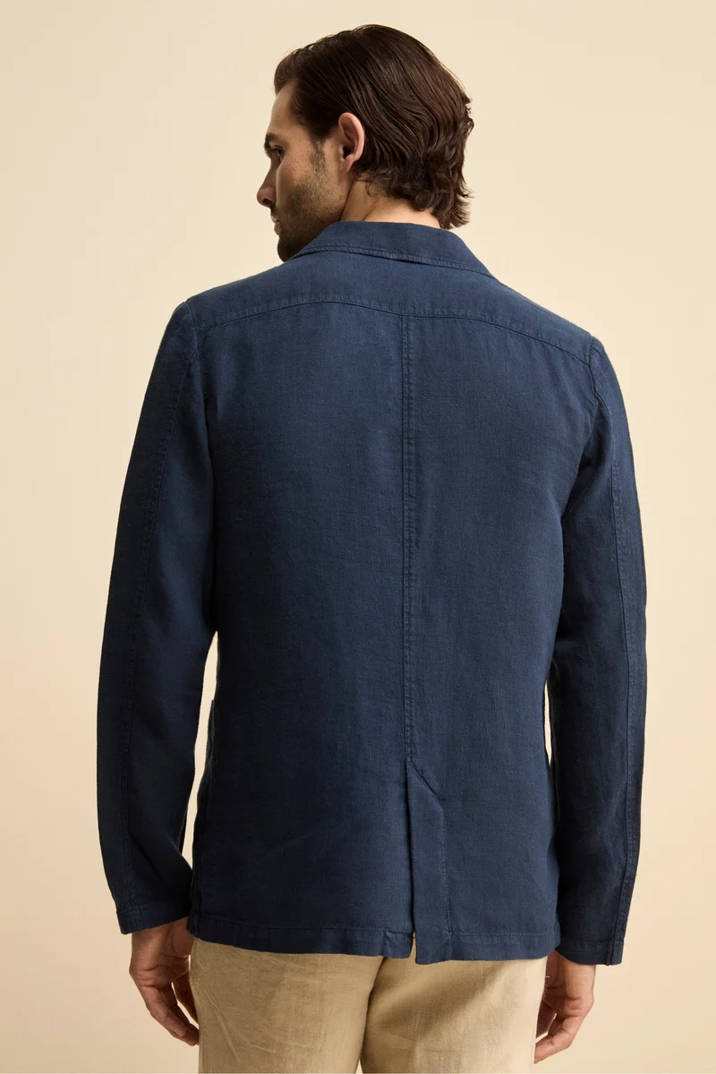 Giacca Blu in Lino - BLU NOTTE