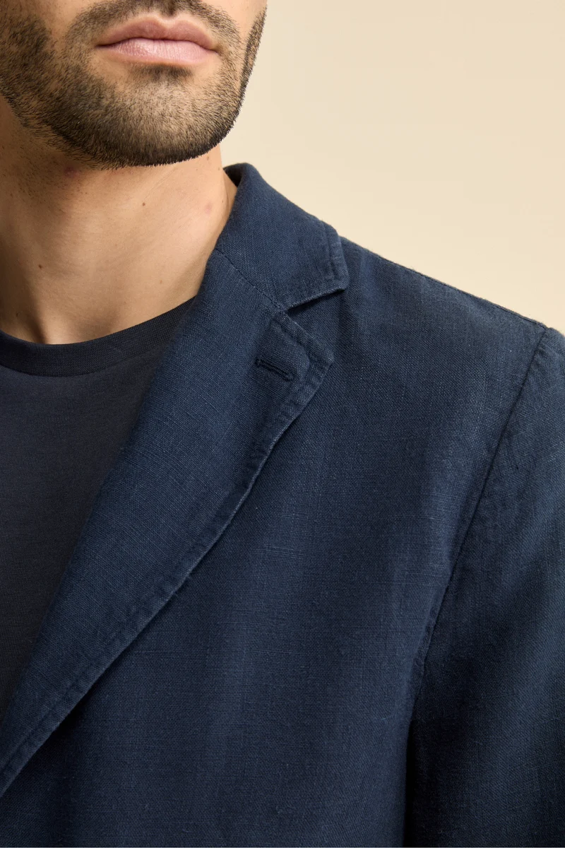 Giacca Blu in Lino - BLU NOTTE