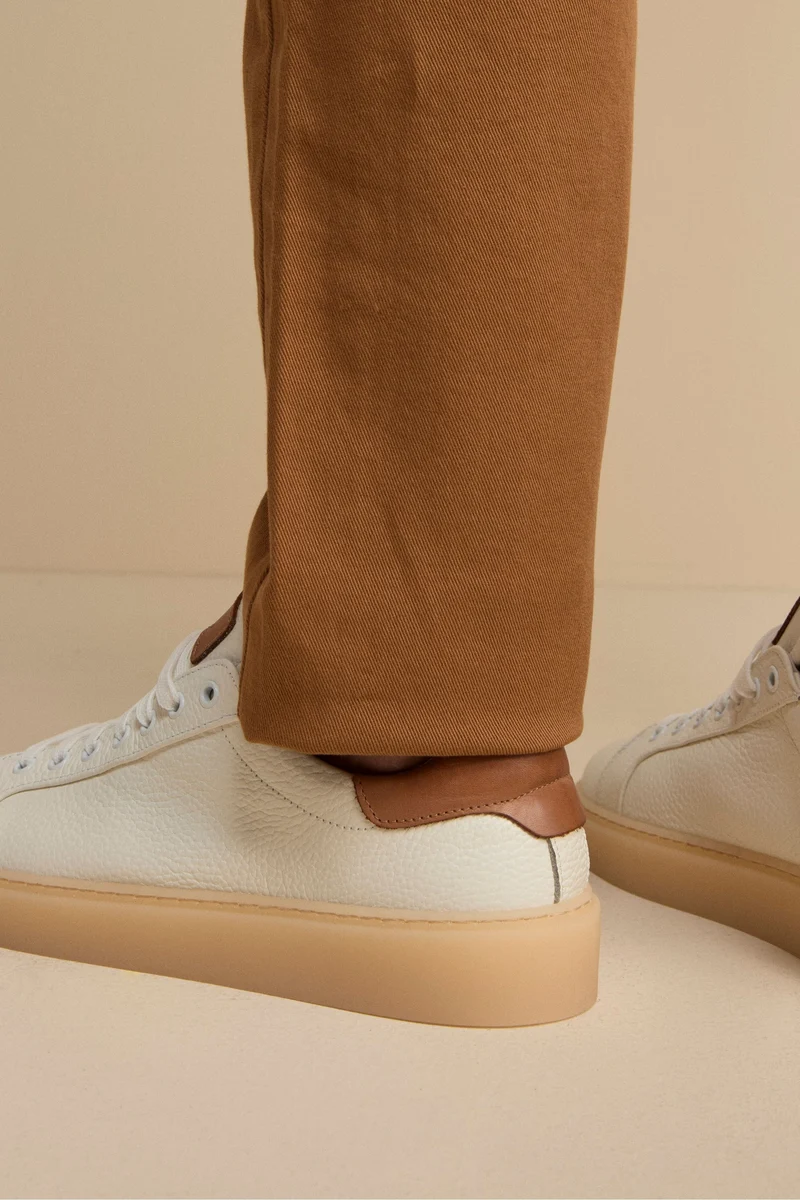 Sneakers Vintage in Vera Pelle - PANNA