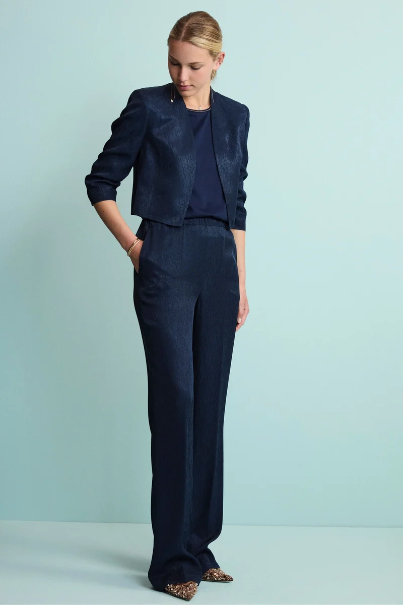Bolero Jacquard Elegante da Cerimonia - BLU