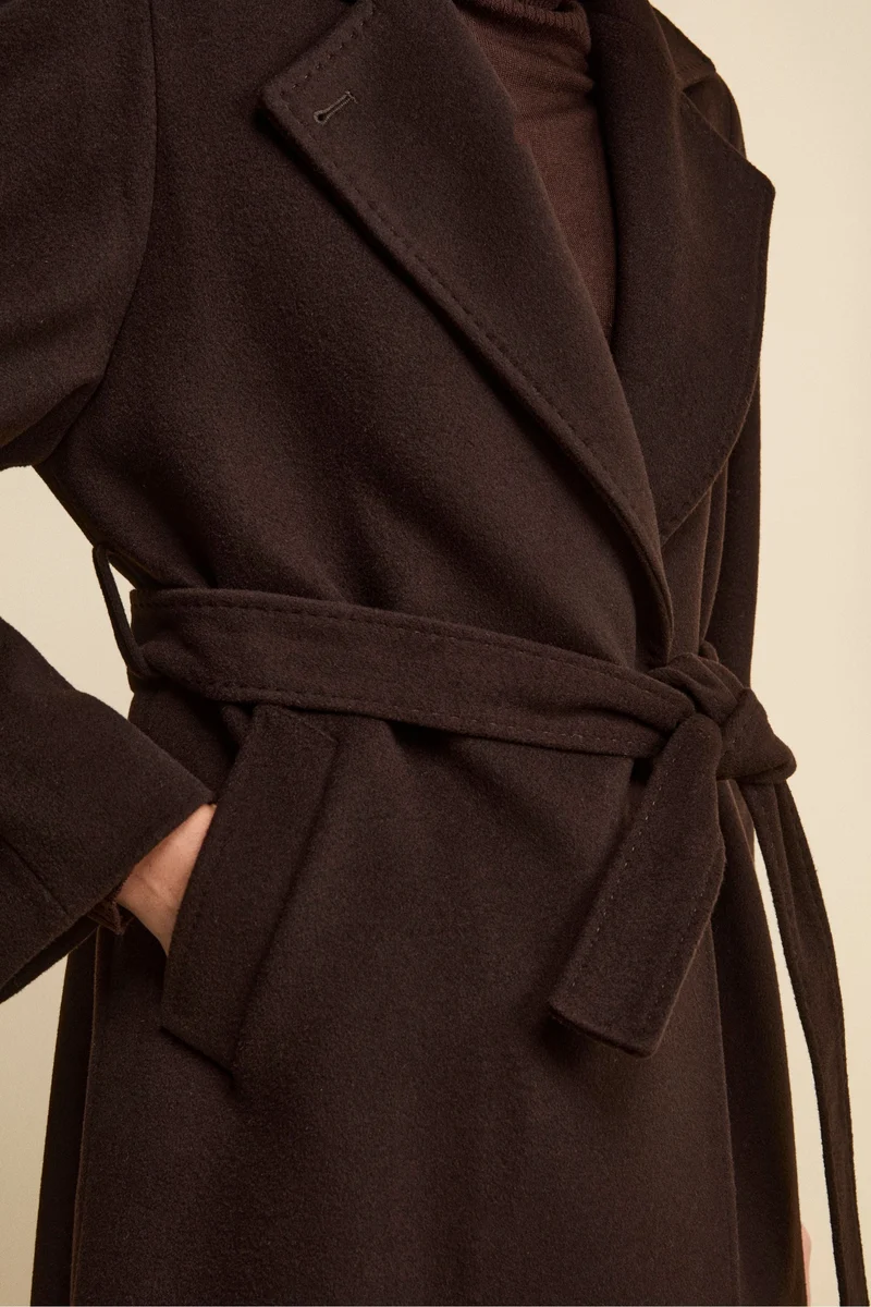 Cappotto lungo in lana e cashmere - T.MORO
