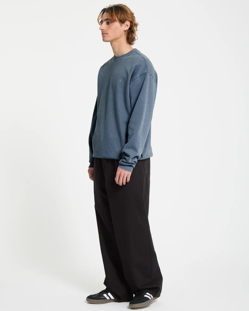Single Stone Fleece-Sweatshirt - Blue Wash