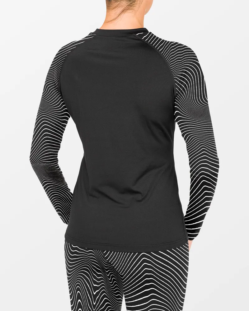 W V-Science Basisschicht-Shirt - Black White