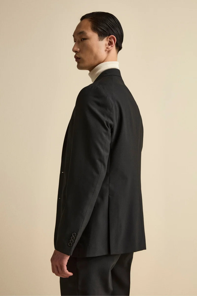 Giacca Monopetto Elegante con Revers Classico Drop 8 - NERO