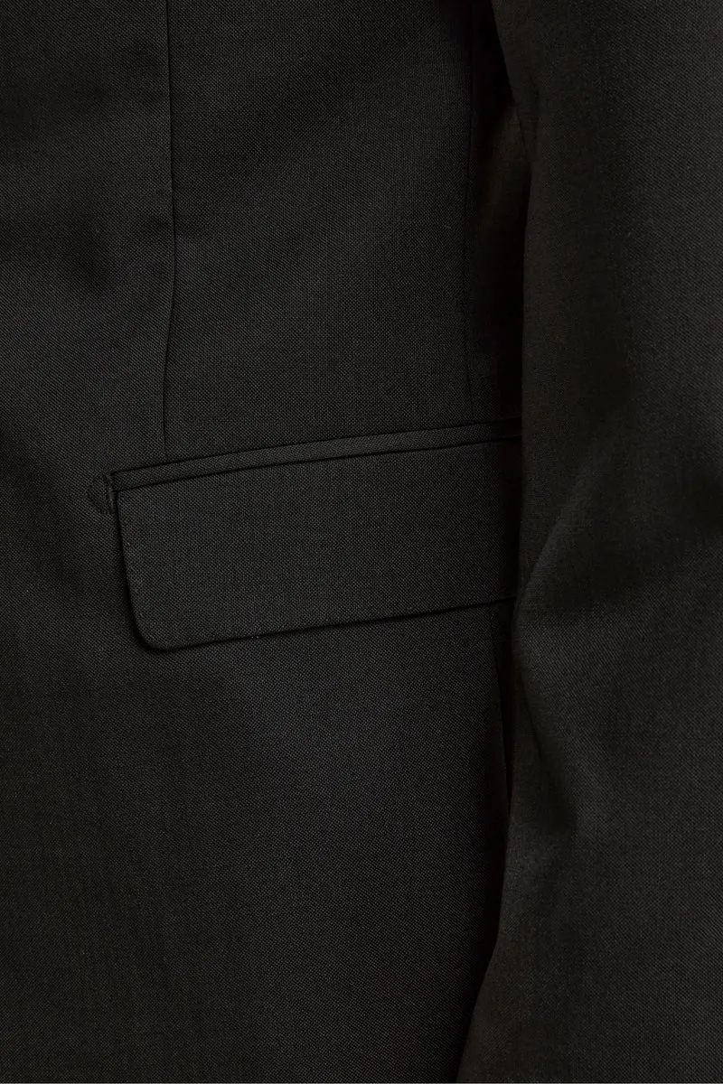 Giacca Monopetto Elegante con Revers Classico Drop 8L - NERO