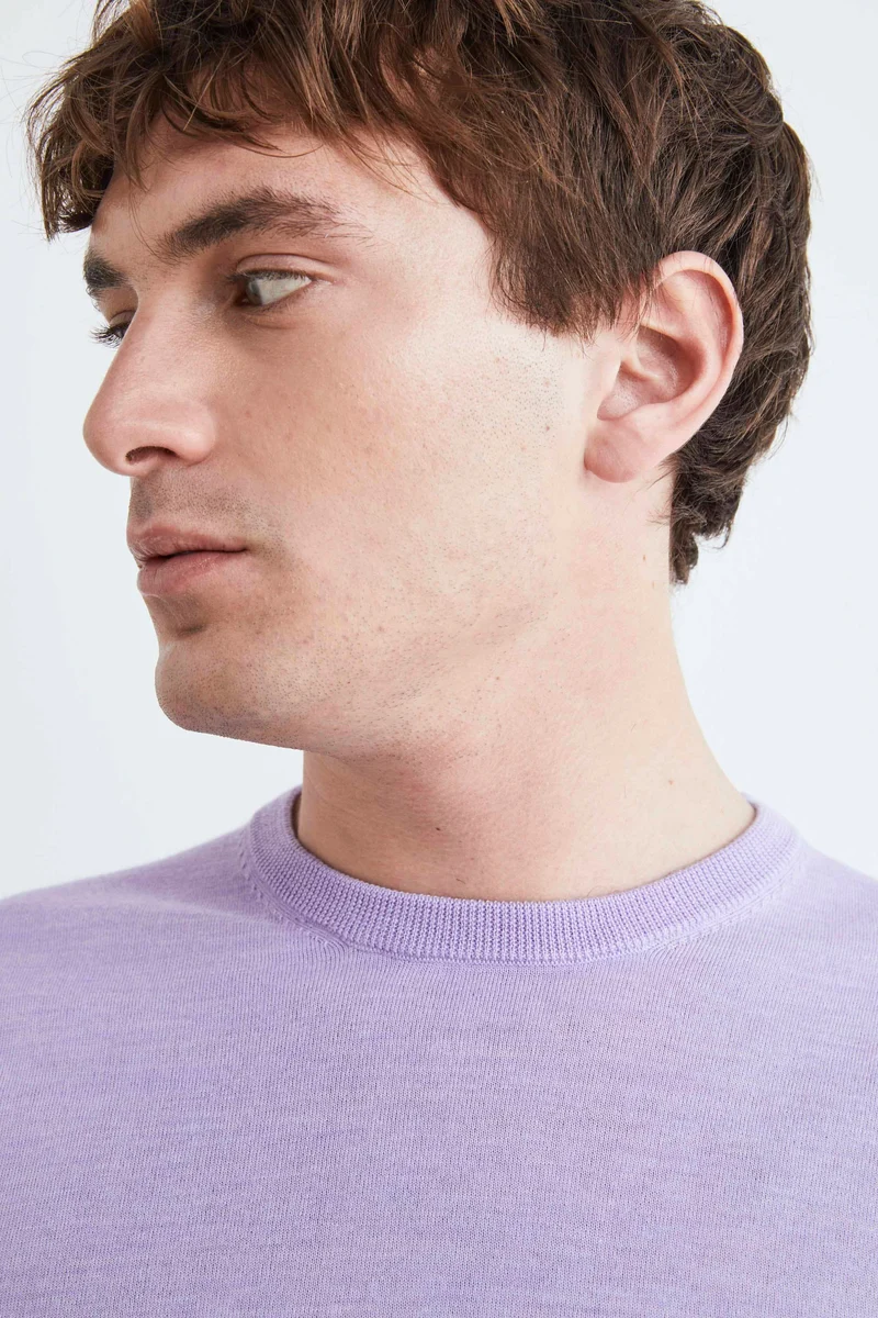 Maglia lana girocollo - GLICINE