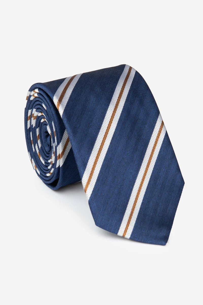 Cravatta fantasia uomo - BLU/BIANCO/ROSSO