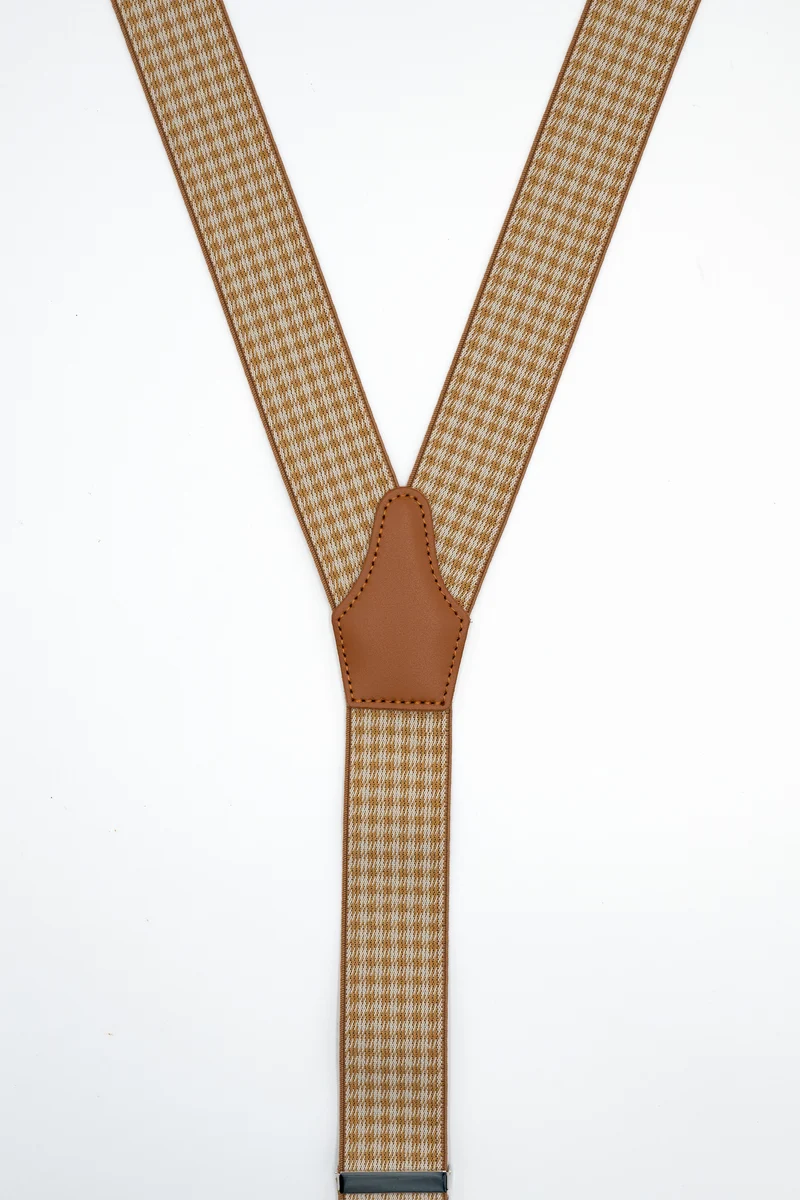 Bretelle Fantasia con Clip e Asole in Pelle - FANT. NATURALE