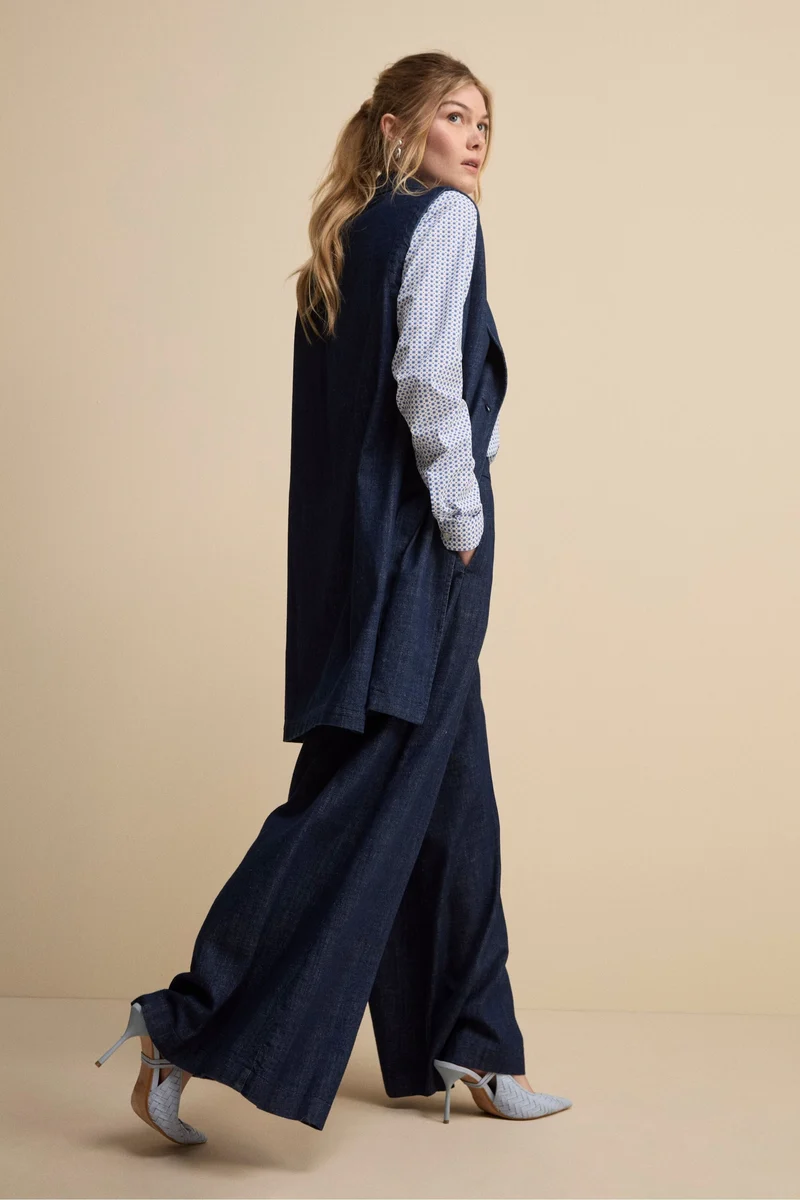 Gilet Lungo in Denim - JEANS