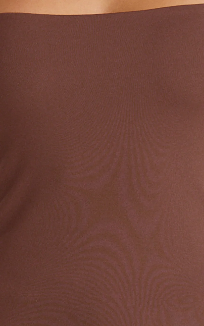 Ophelia Top - Square Neck Jersey Top in Chocolate