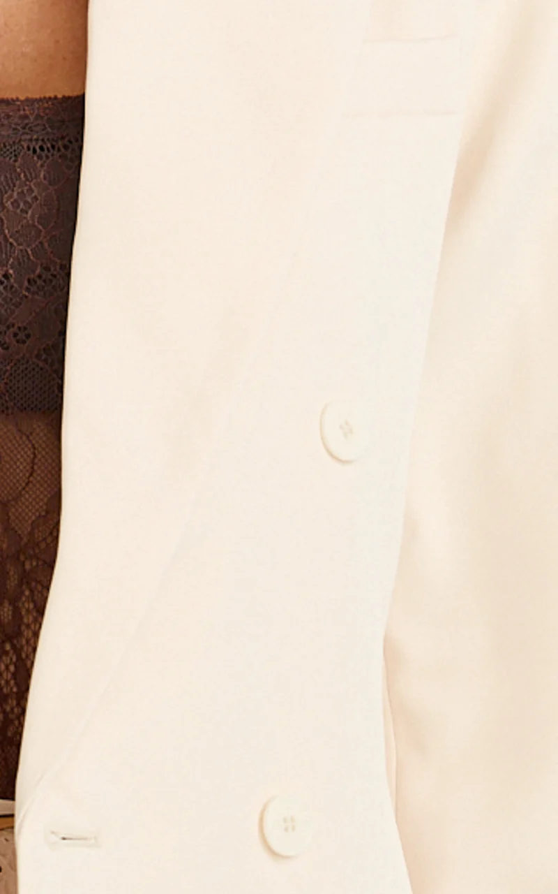 Elodie Blazer - Double Breasted Blazer in Cream