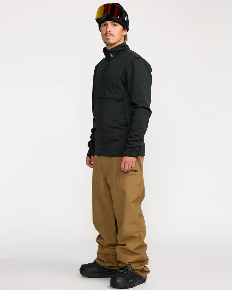 Gridlock Mock Neck Fleece Sweatshirt - Black