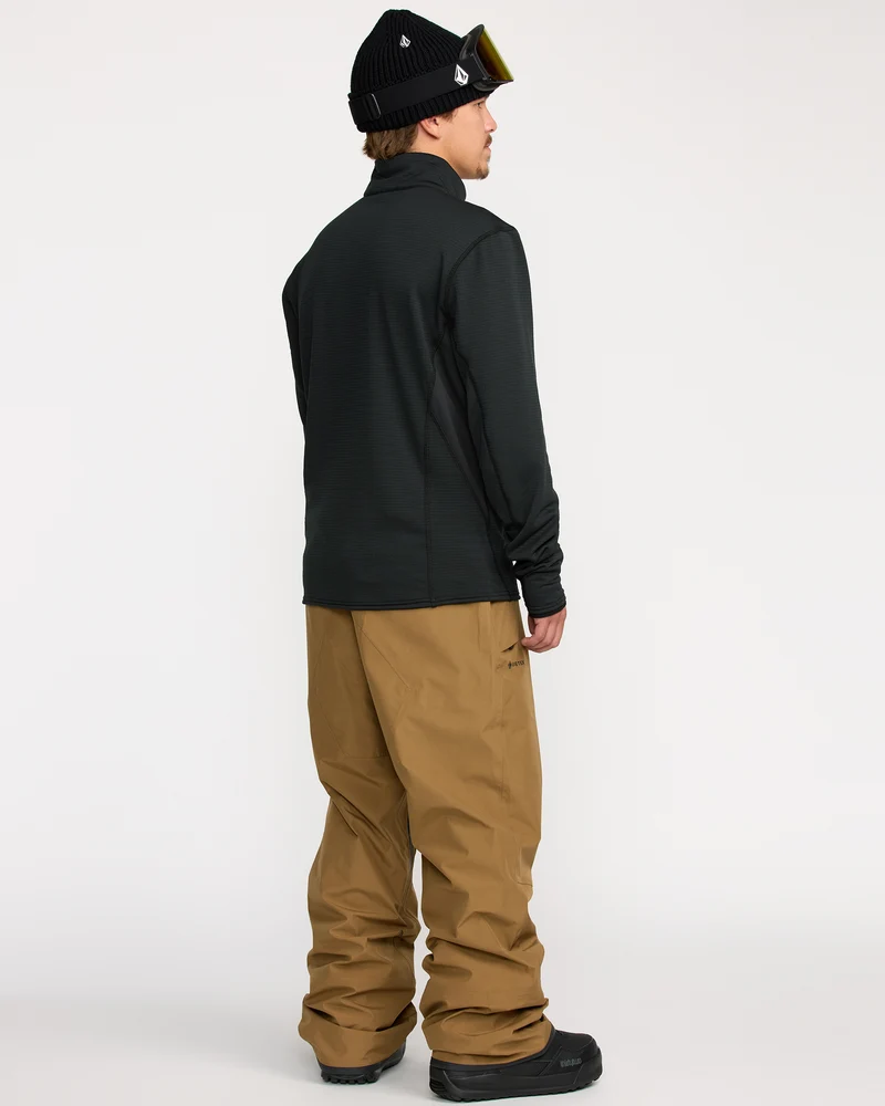 Gridlock Mock Neck Fleece Sweatshirt - Black