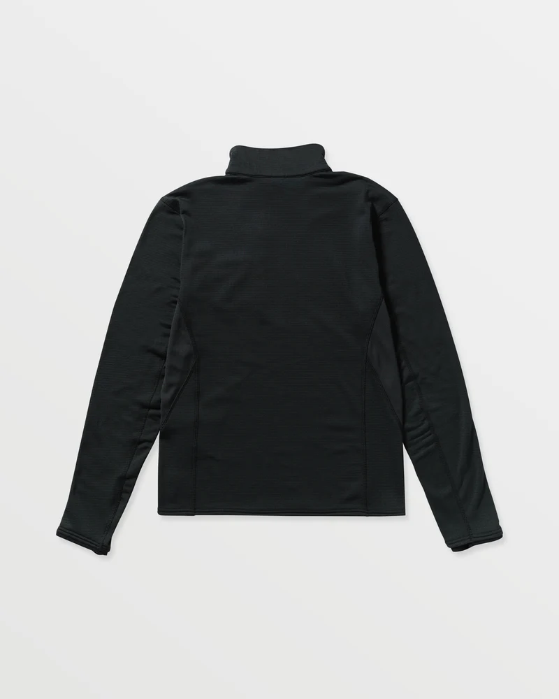 Gridlock Mock Neck Fleece Sweatshirt - Black