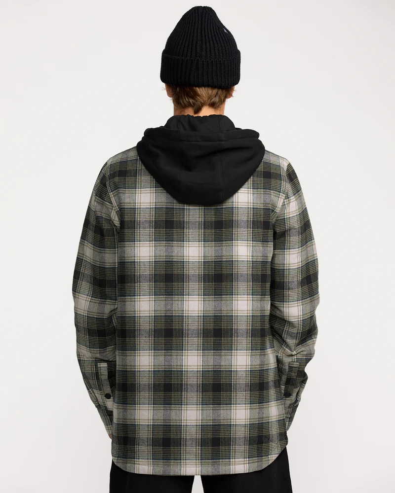 Kenson Insulated Flannel Jacke - Black Green