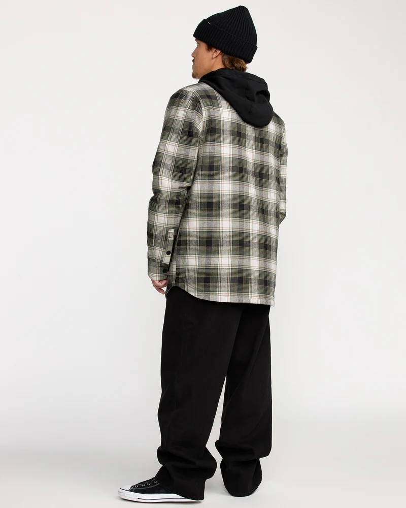 Kenson Insulated Flannel Jacke - Black Green
