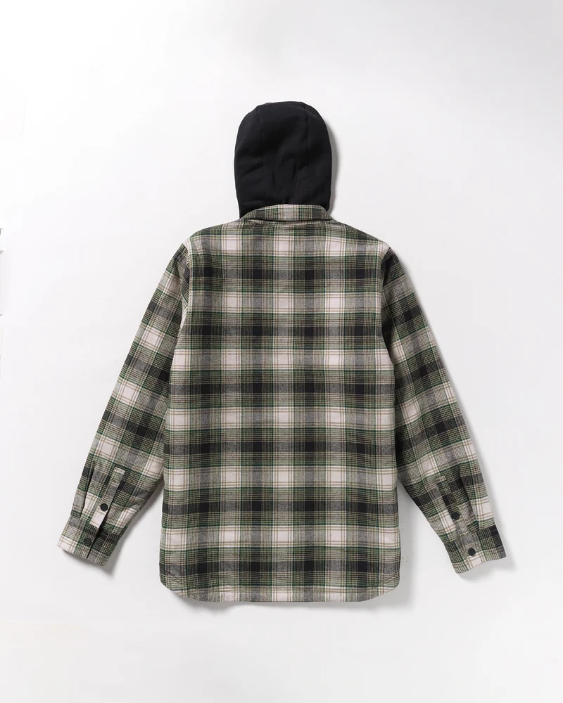 Kenson Insulated Flannel Jacke - Black Green