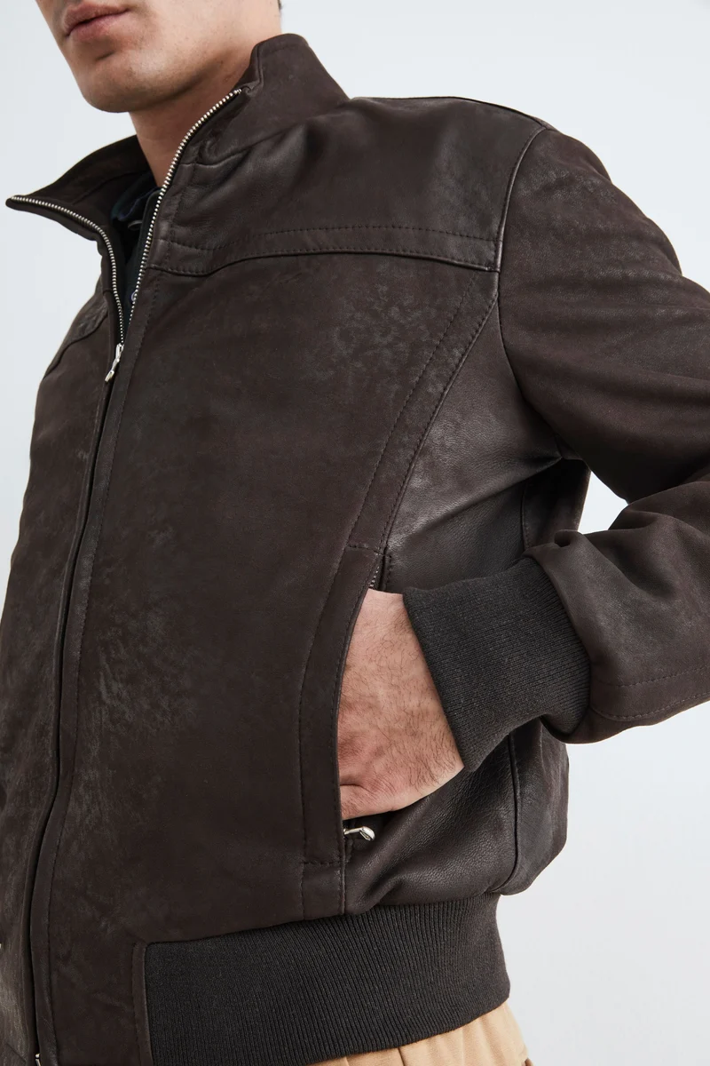 Giubbotto in pelle uomo - T.MORO