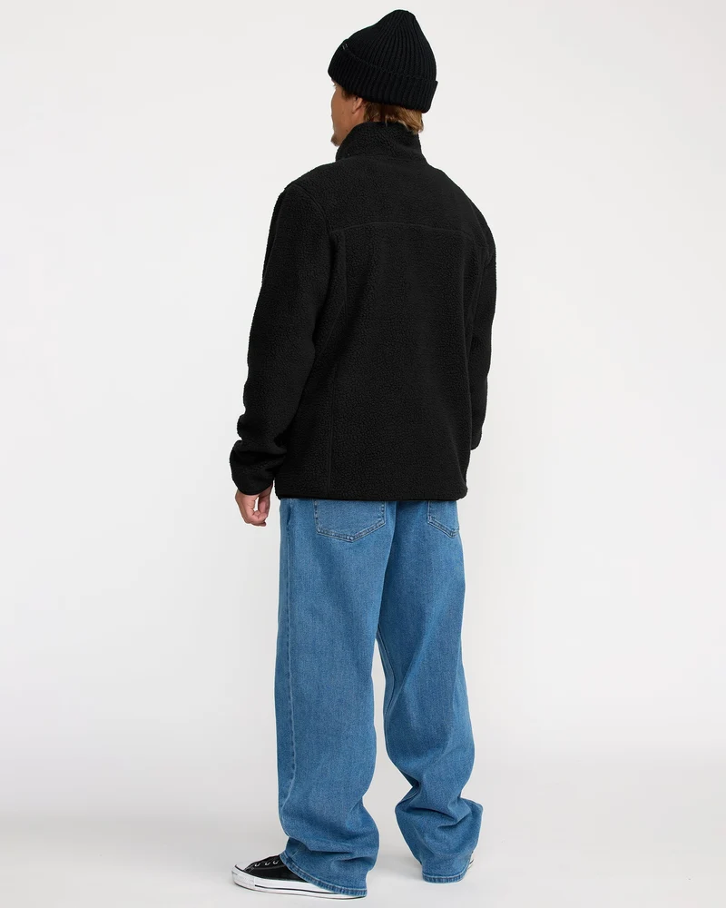 Nelson Sherpa Full Zip Jacke - Black