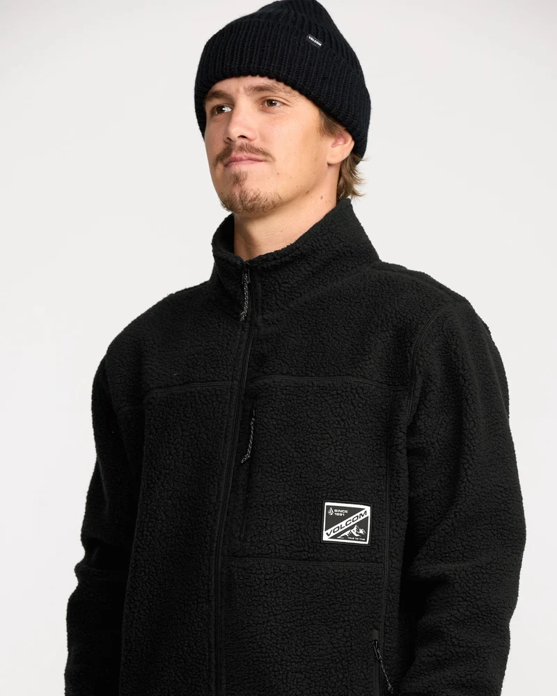 Nelson Sherpa Full Zip Jacke - Black