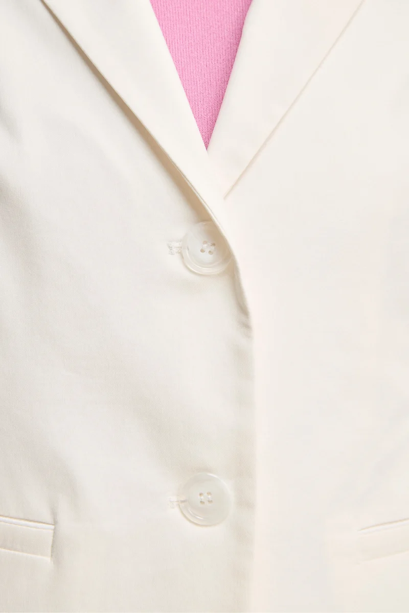 Giacca Basic in Bengalina - BIANCO