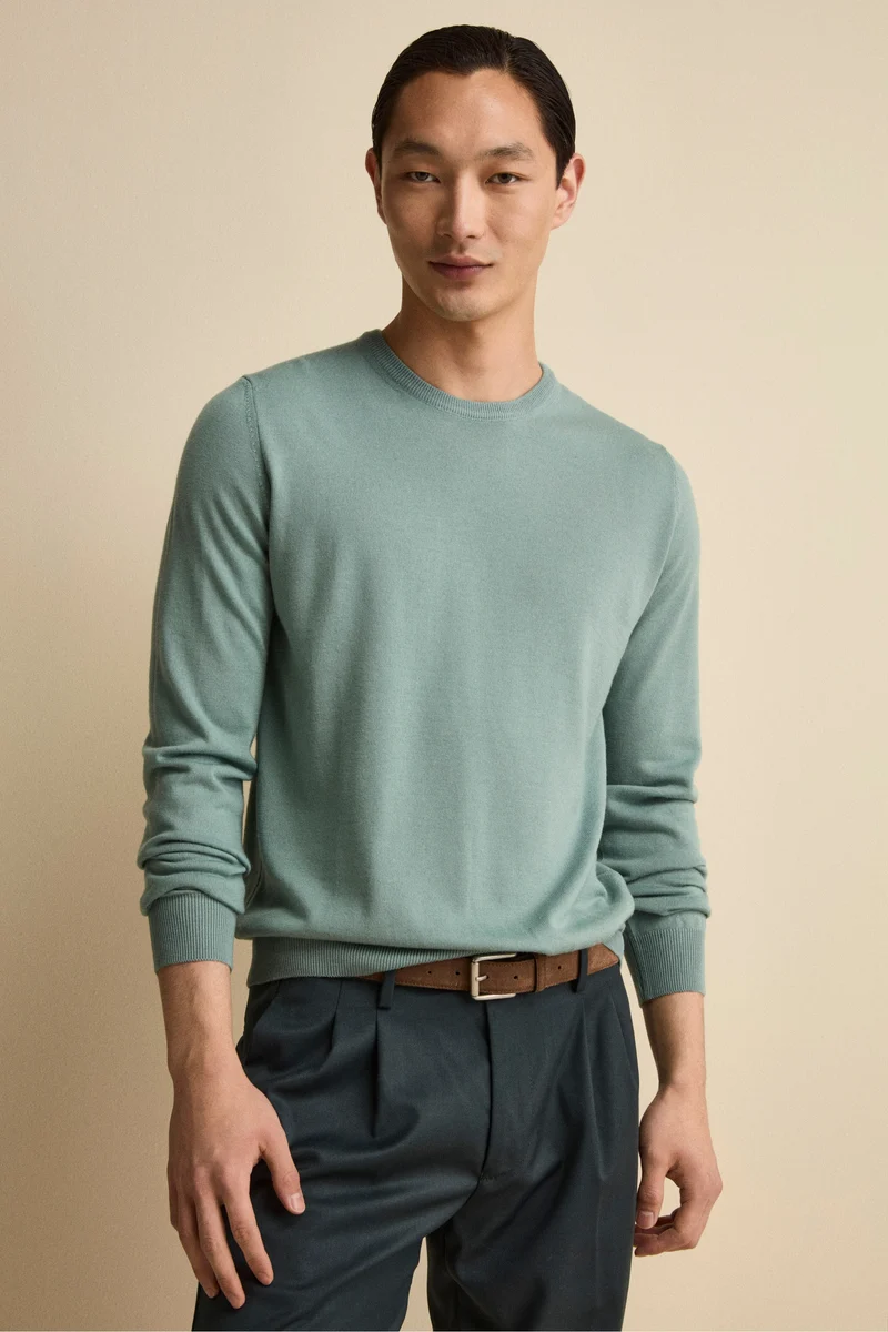 Pullover Girocollo in Lana Merino - SALVIA