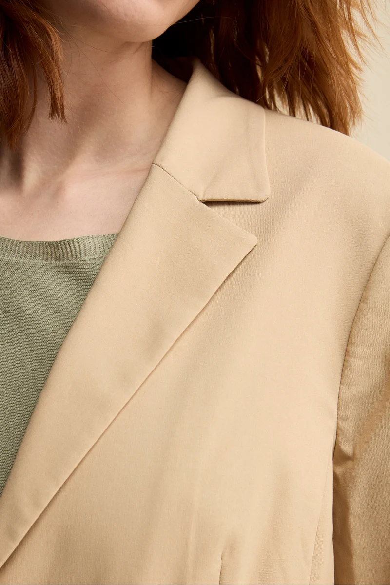 Giacca Basic in Bengalina - BEIGE