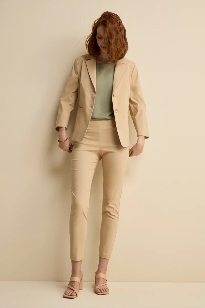 Giacca Basic in Bengalina - BEIGE