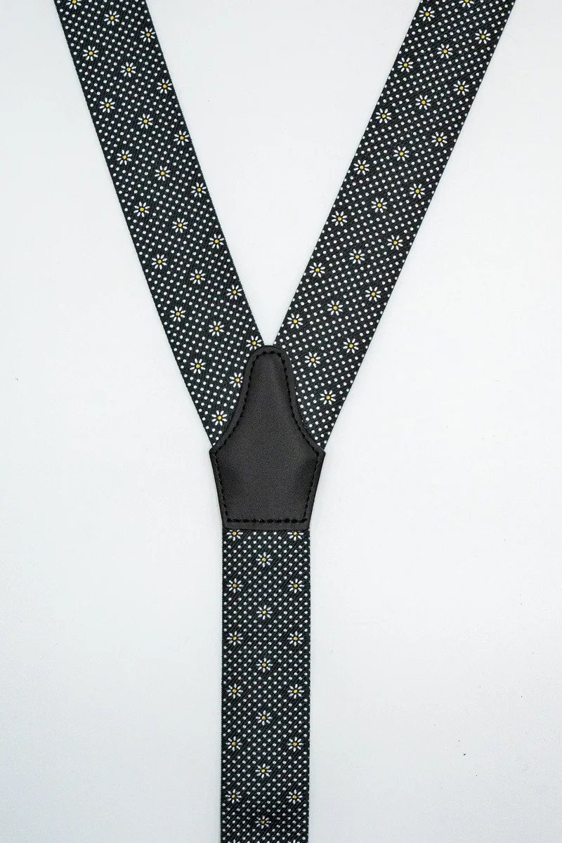 Bretelle con Clip e Asole in Pelle - FANT. BLU
