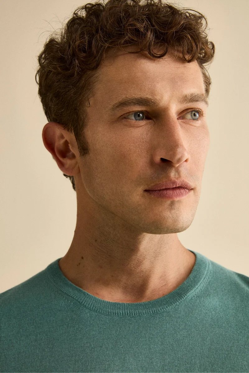 Maglia extrafine in seta e cashmere - VERDE