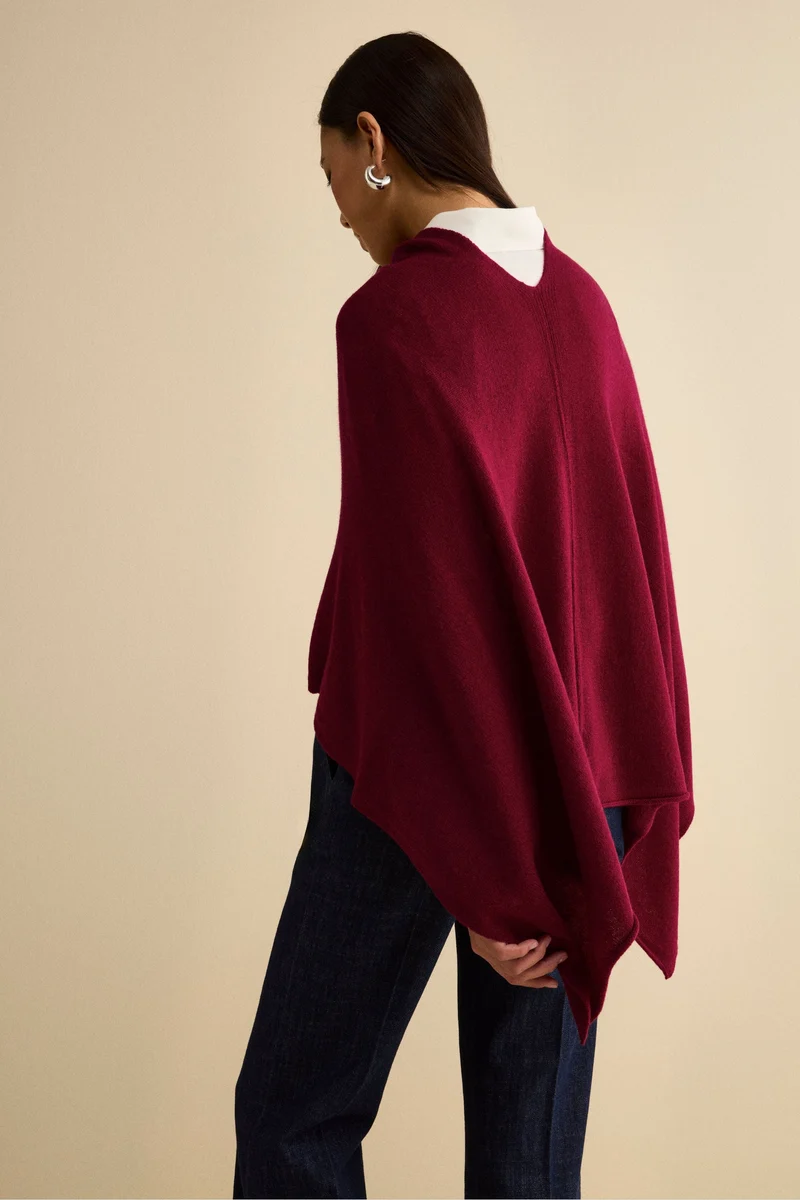 Mantella in cashmere da donna - BORDEAUX
