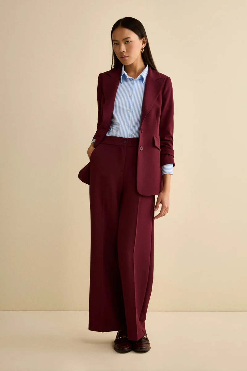 Giacca Bistretch Foderata Regular Fit - BORDEAUX