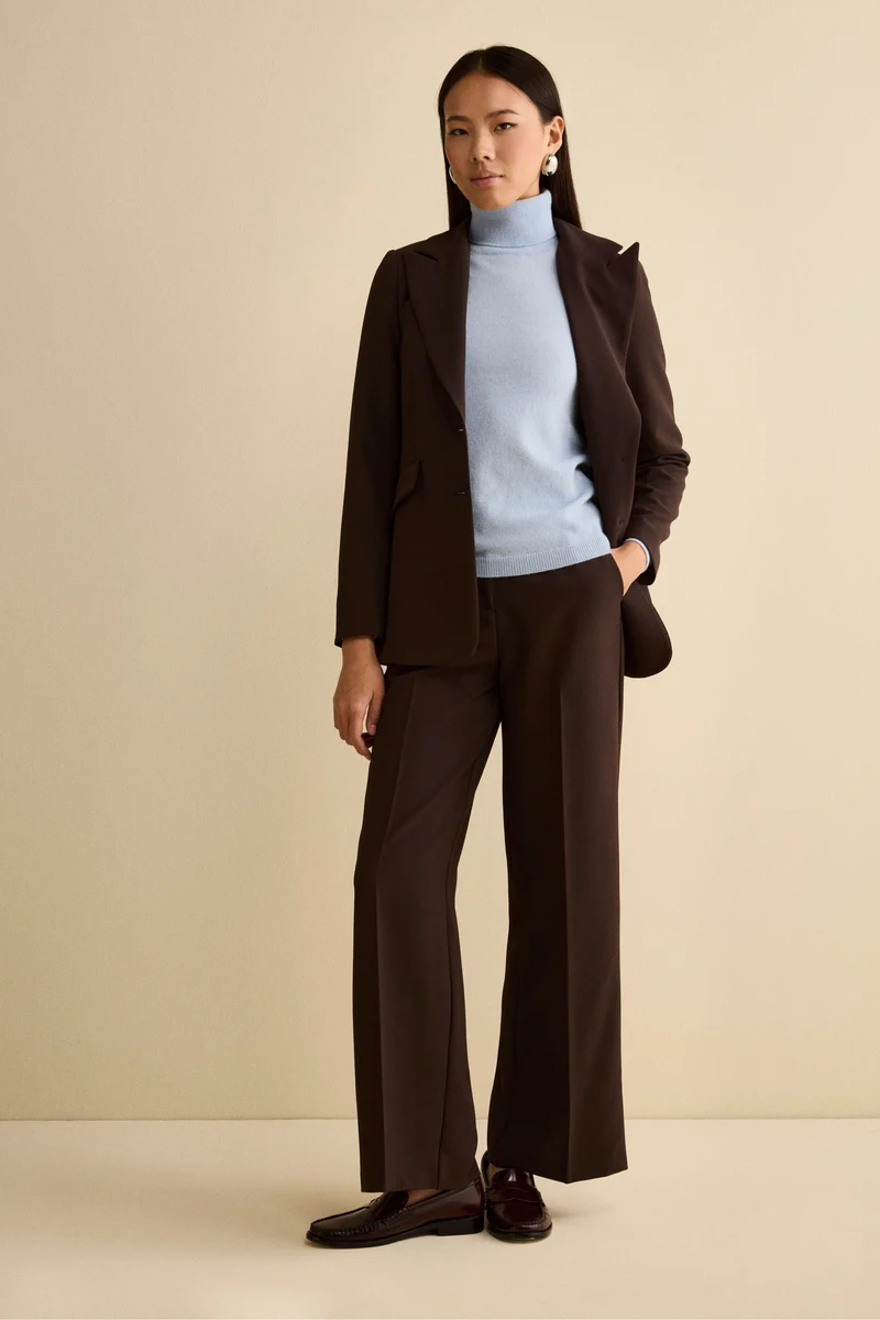 Giacca Bistretch Foderata Regular Fit - MARRONE