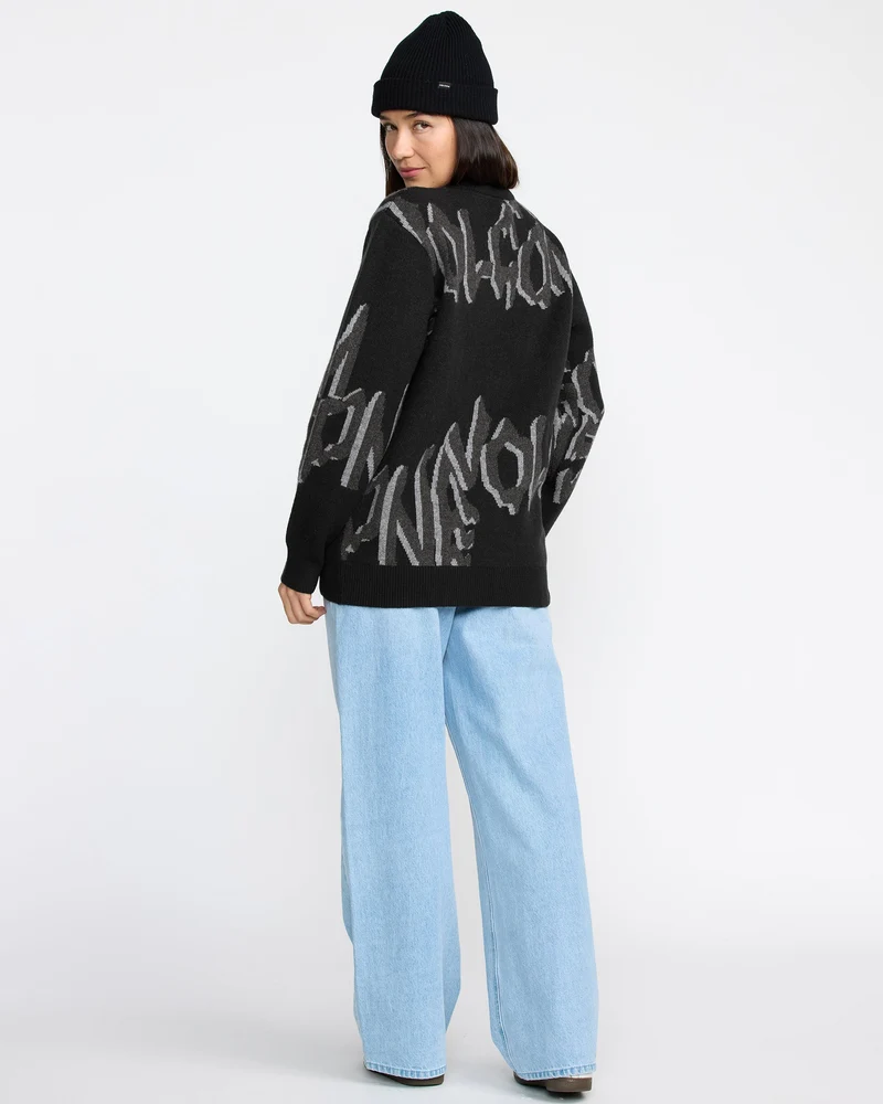 Stone Jacquard Jacke - Black