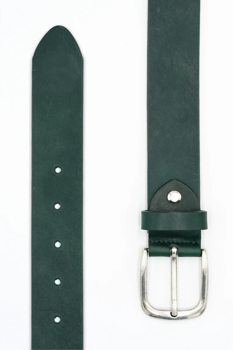 Cintura Basic in Pelle - VERDE