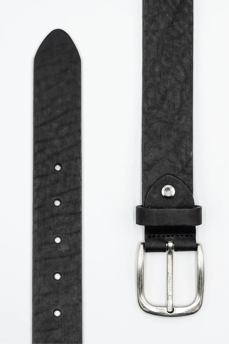 Cintura Basic in Pelle - NERO