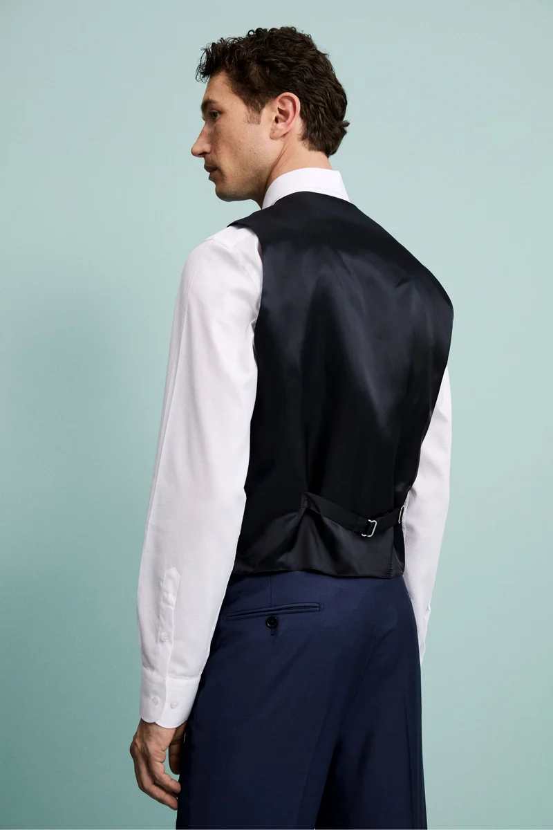 Gilet Elegante in Lana Vergine - BLU