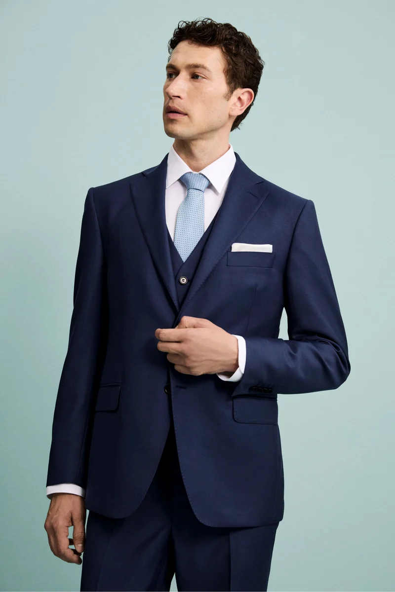 Giacca da Cerimonia in Lana Vergine Drop 8 - BLU