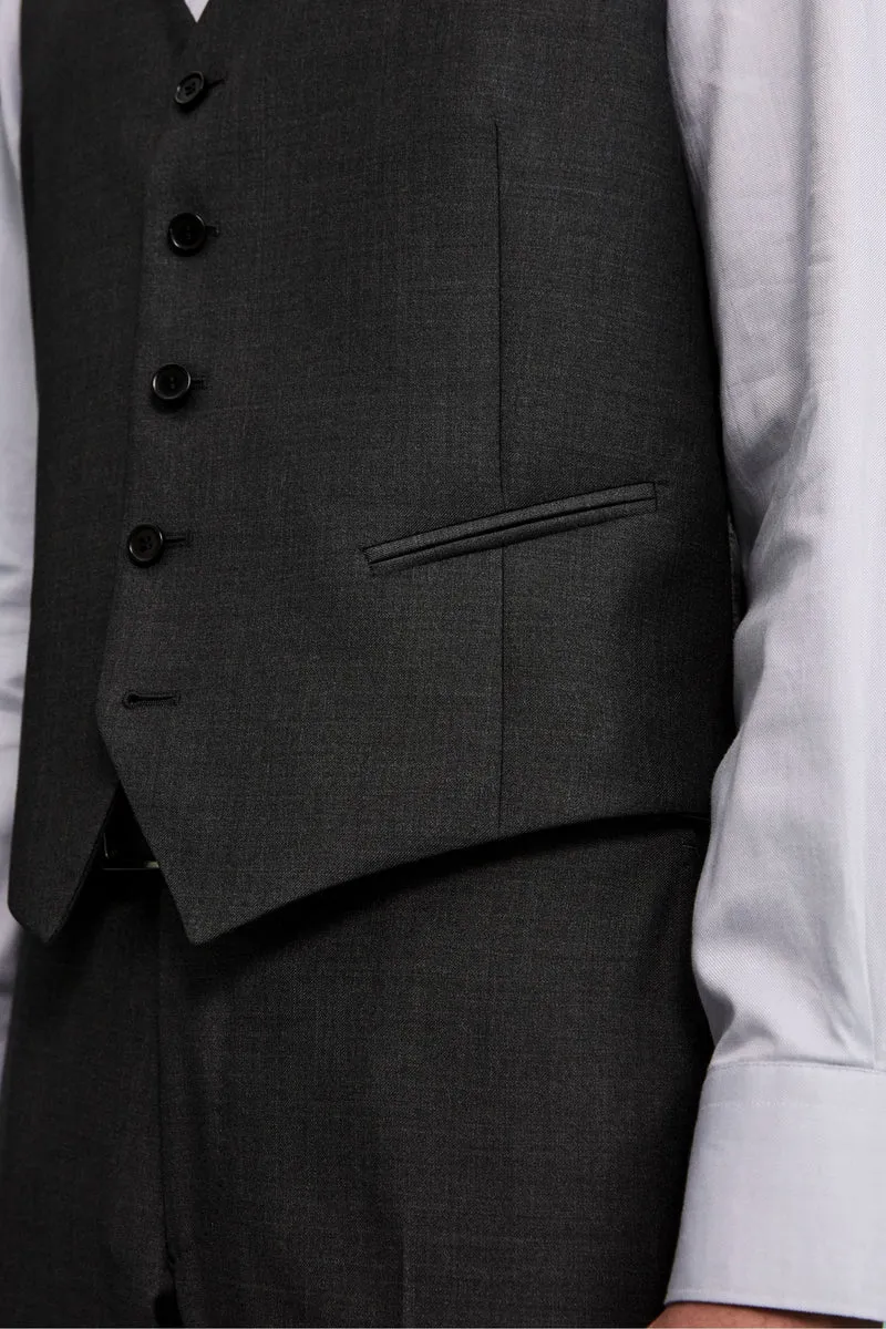 Gilet Elegante in Lana Vergine - ANTRACITE