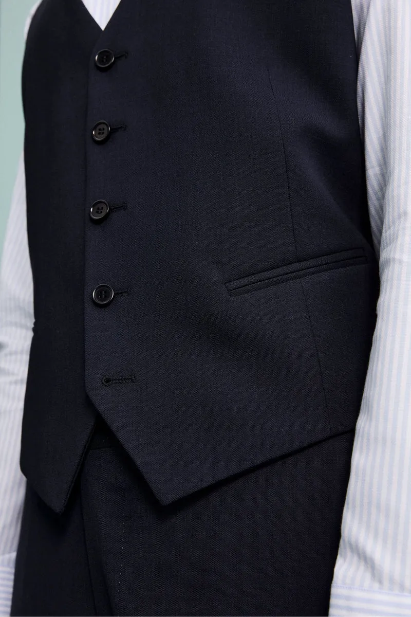 Gilet da Cerimonia in Lana Vergine - BLU
