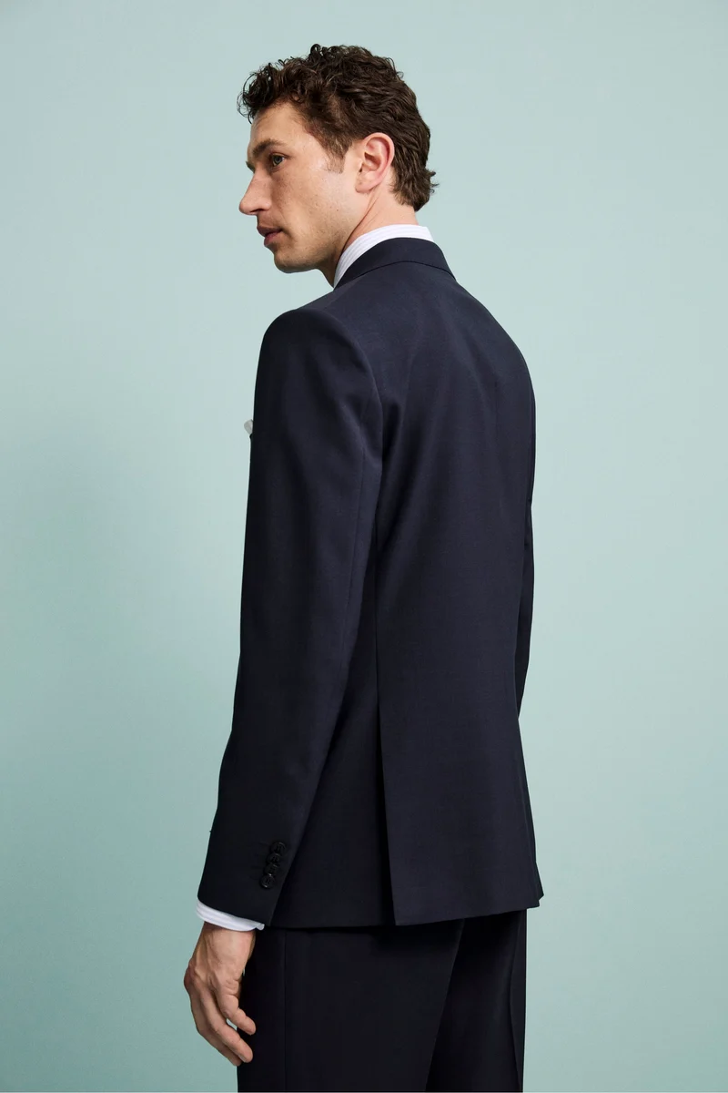 Giacca Elegante Monopetto in Lana Vergine Drop 8L - BLU