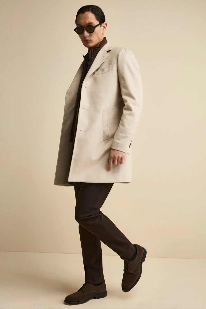 Cappotto in lana e cashmere - BEIGE