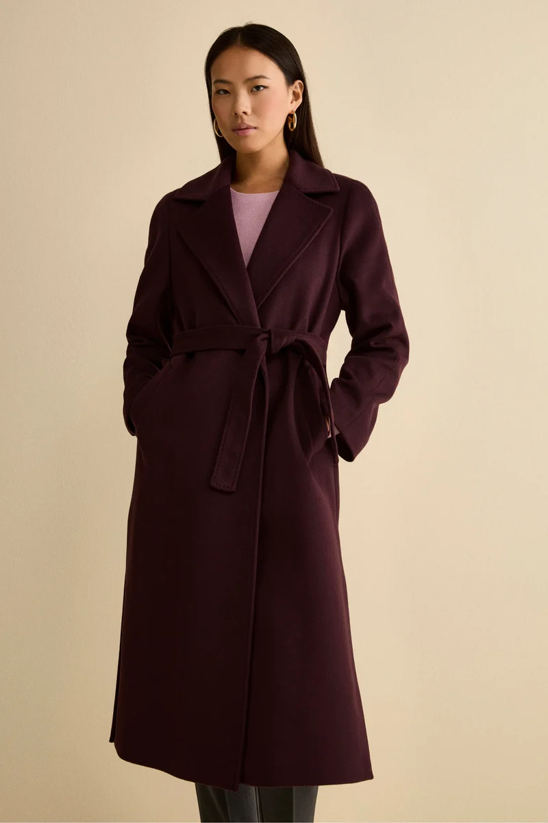 Cappotto lungo in lana e cashmere - PRUGNA