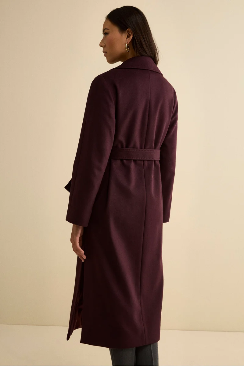 Cappotto lungo in lana e cashmere - PRUGNA