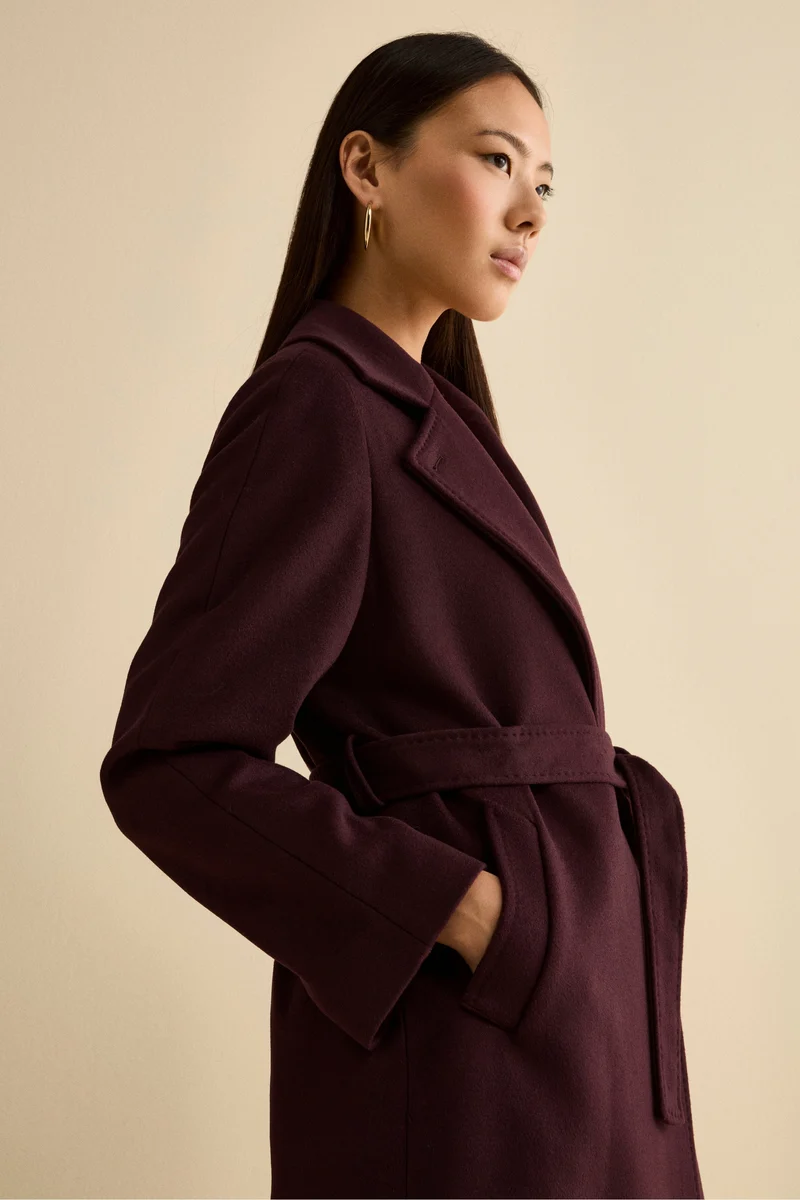 Cappotto lungo in lana e cashmere - PRUGNA